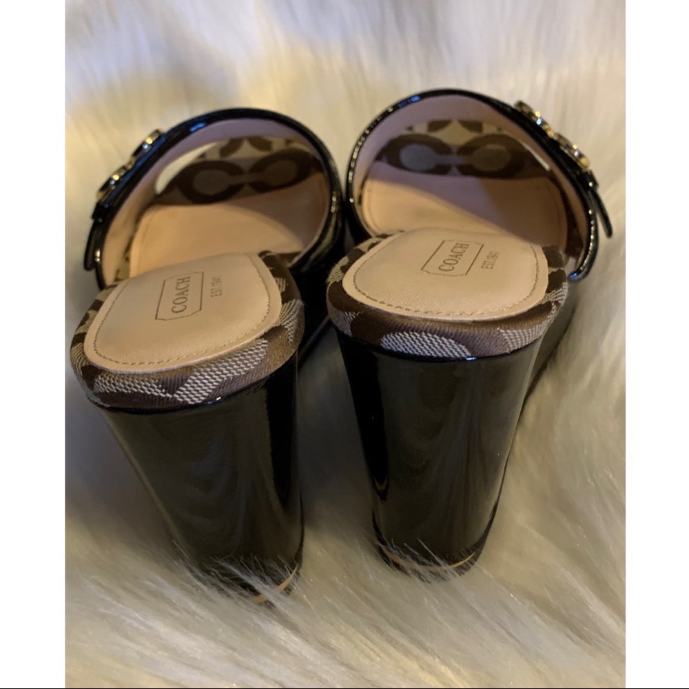 Coach Geri Wedge Sandals. - Picture 3 of 7